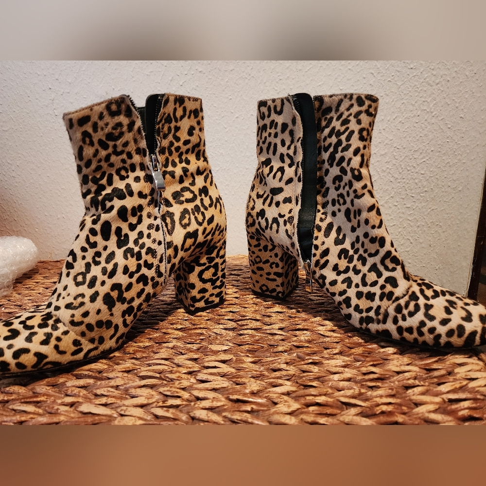 Halogen Leopard Fur Booties - Picture 4 of 8